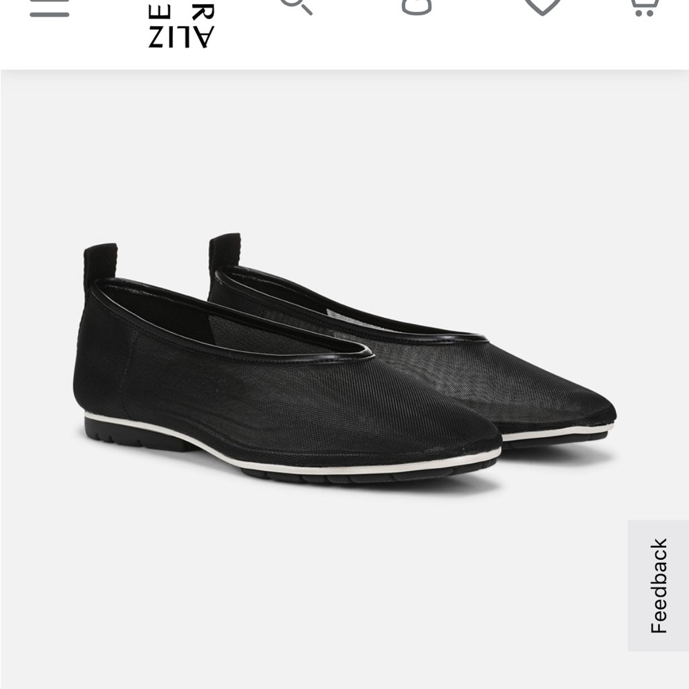 Naturalizer Black Flats Mesh Slip-On